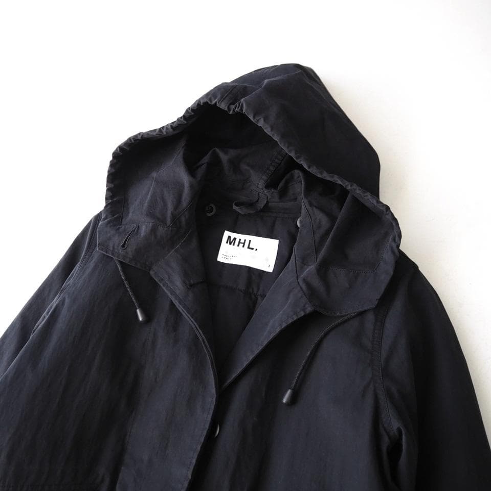 MHL マーガレットハウエル 中綿ライナー付 モッズコート ミリタリー 1 黒