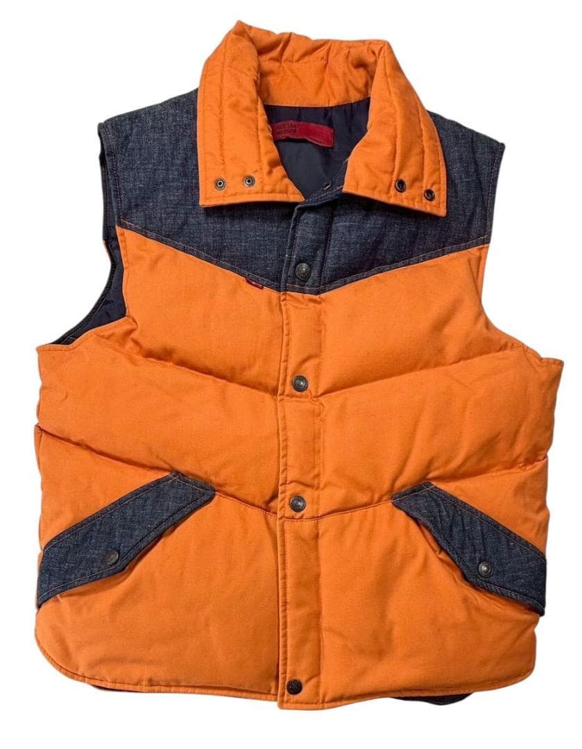 リーバイス レッドタブ 復刻スキーベスト ダウンベスト レッド/デニム M