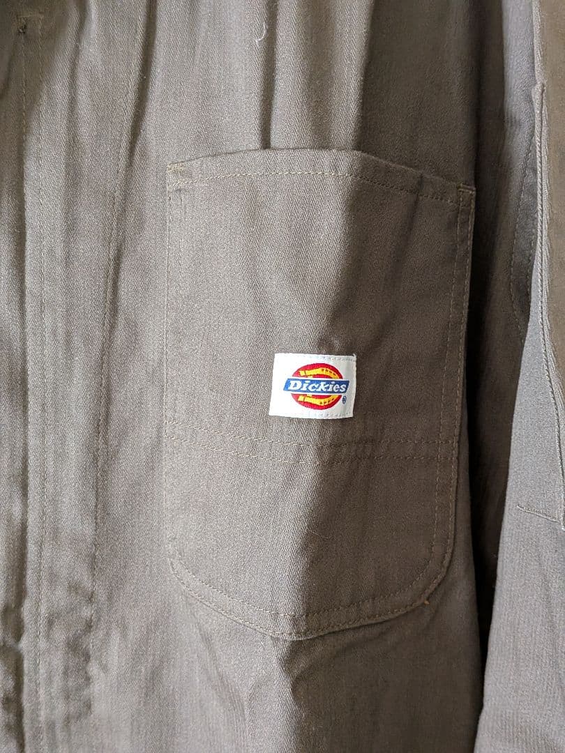 Dickies ブラウンオーバーオール 4L半袖、長袖2枚組