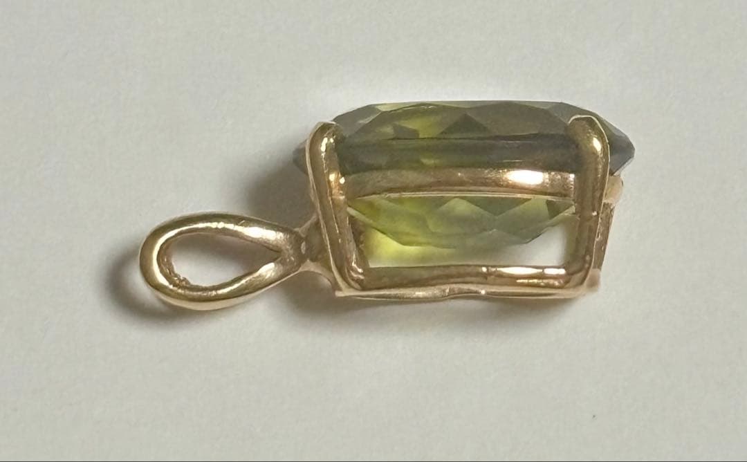 グリーン ペンダントチャーム　14K