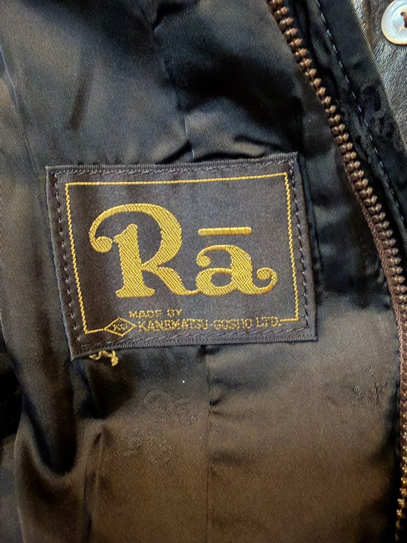 豪華なファー襟レザーロングコート　取り外し可ラビット裏地付　カネマツ　女優コート