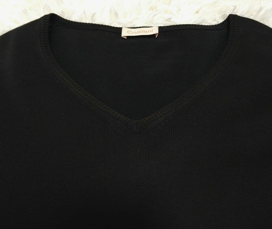 CrucianiクルチアーニITALYイタリア製コットン100%Vネックニット