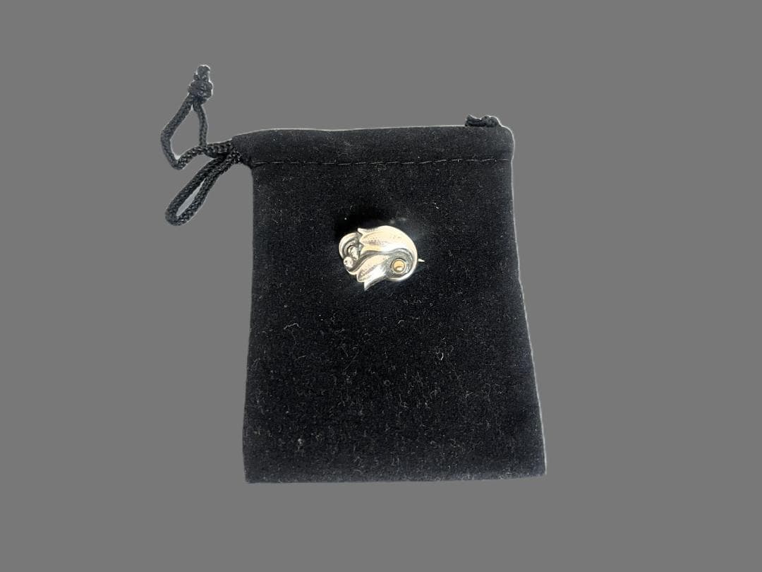   ブローチ フラワーモチーフ 刻印100　希少 SV