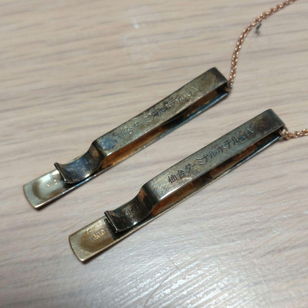 キ*コ様 K10　10金　ネクタイピン　8g　金製品　金細工　カフスボタン