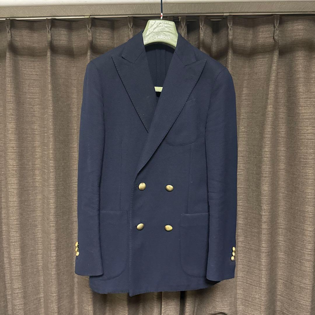 LARDINI ネイビー ダブルジャケット　紺　44サイズ