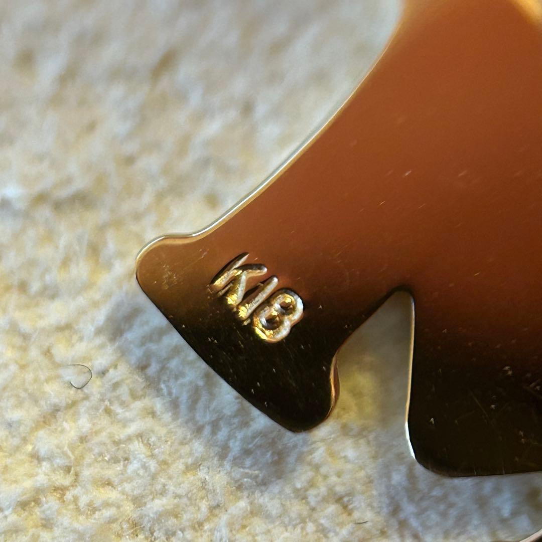 18金 イニシャル アルファベット ペンダント トップ ヘッド M m 新品