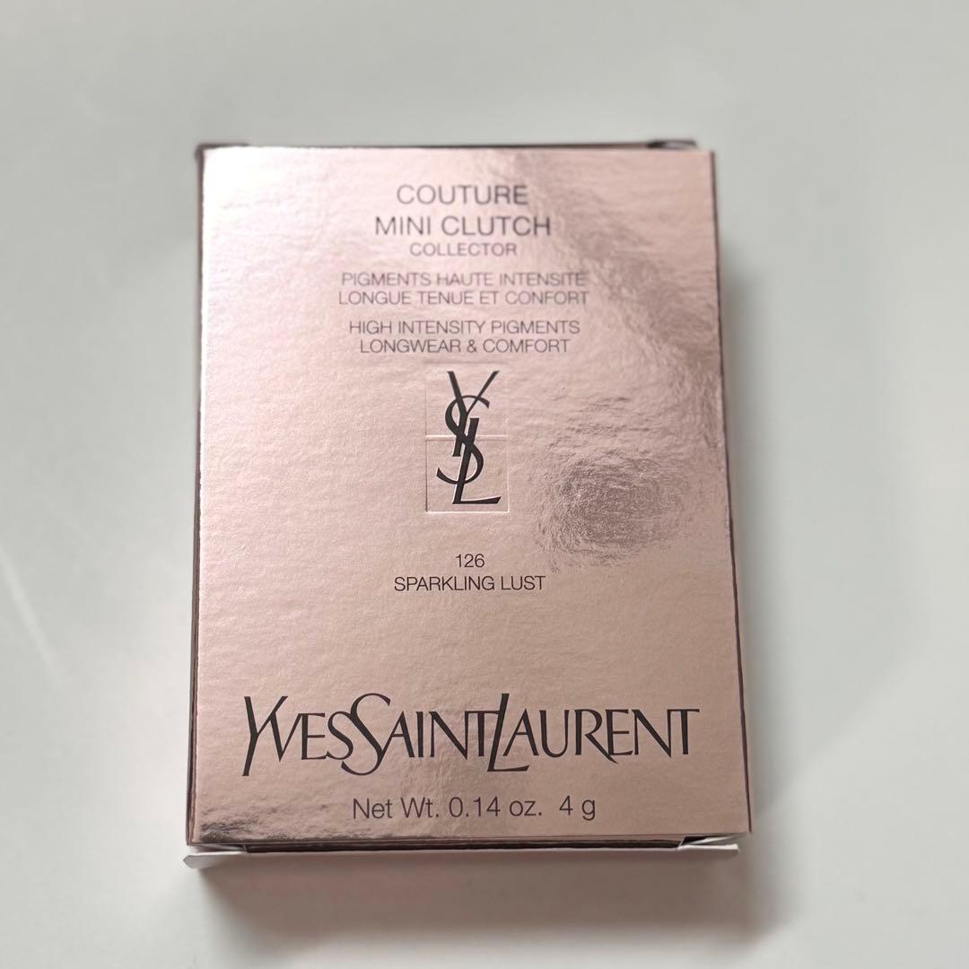 新品未使用 イヴサンローラン クチュールミニクラッチ 126スパークリングラスト