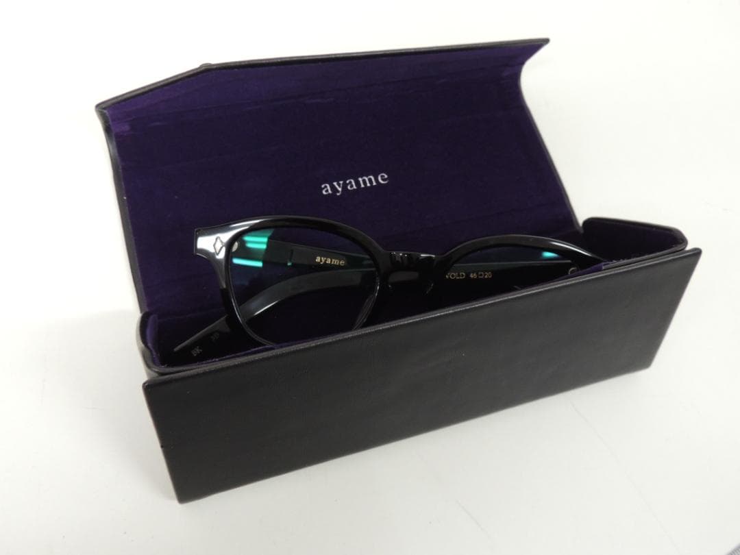 美品 度無し 定価41800円 ayame NEWOLD 46 BLK 日本製