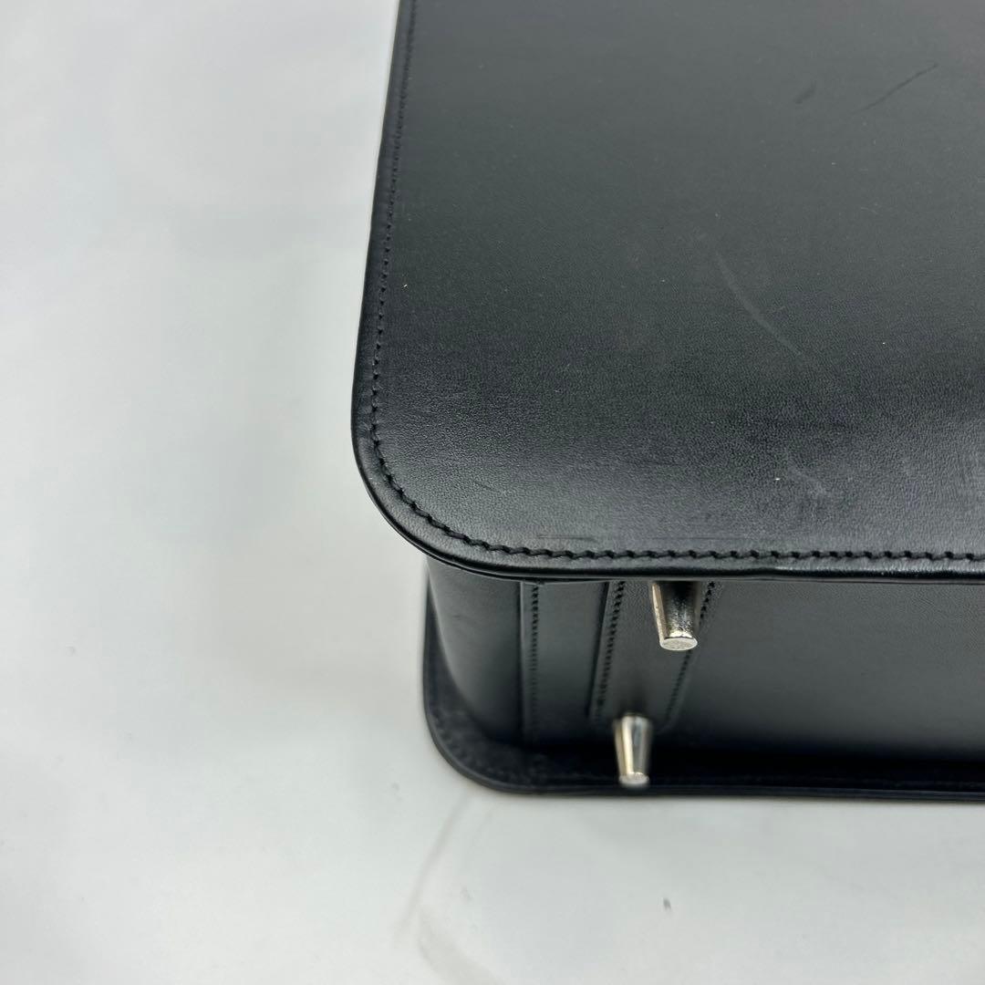 【美品】ダンヒル　センチュリーマン　ビジネスバッグ　2層　dロゴ　オールレザー