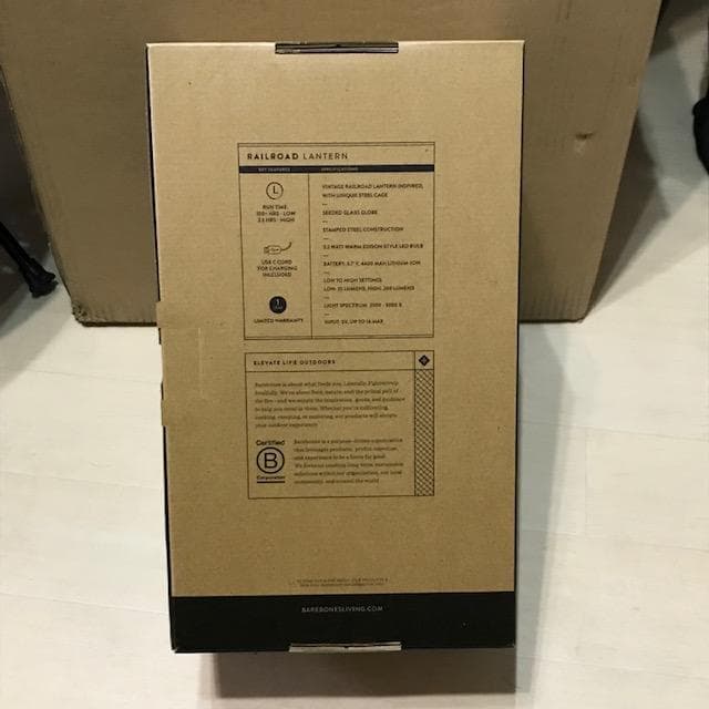 【カスタム 】ベアボーンズ LED レイルロードランタン アンバー