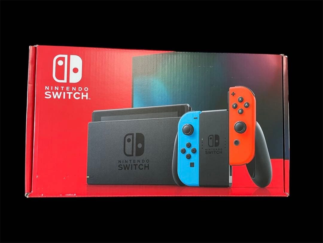 専用 Nintendo Switch 本体 Joy-con ネオンブルー /レ