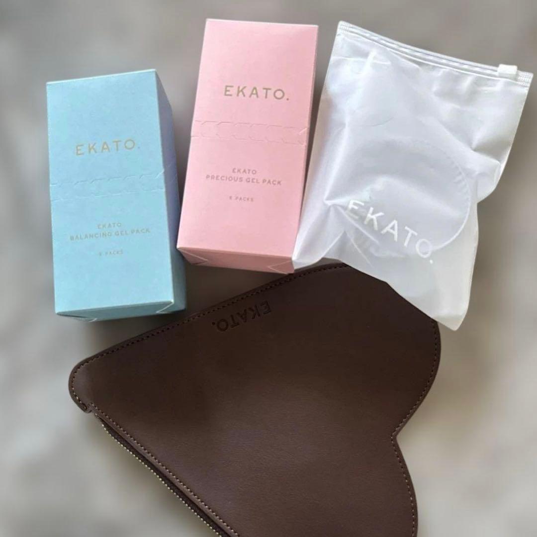 【新品未使用】EKATO.炭酸パック2種セットおまけポーチ付き