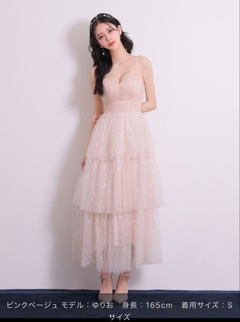 【ROBE de FLEURS】 【ローブドフルール】ピンクベージュ　Lサイズ