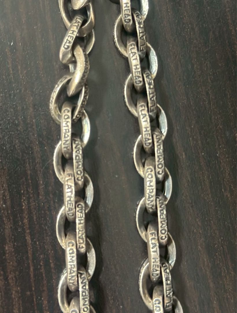 フラットヘッド ウォレットチェーン シルバー