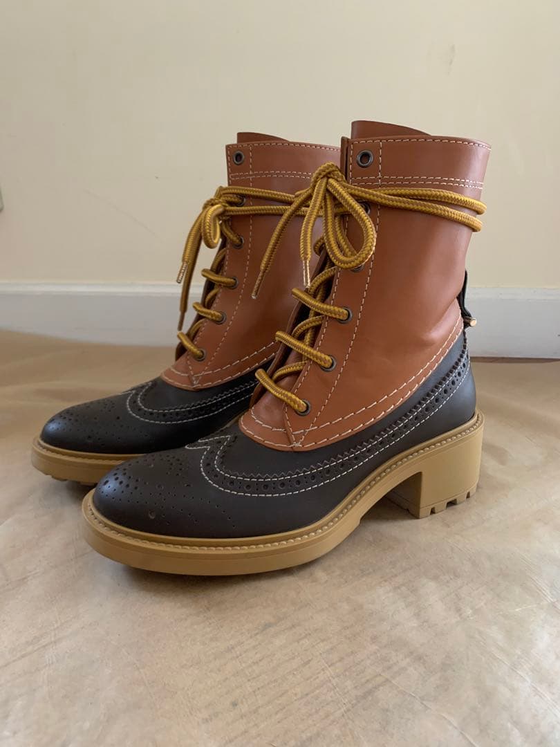 美品　Chloe クロエ　レースアップブーツ　24.5センチ