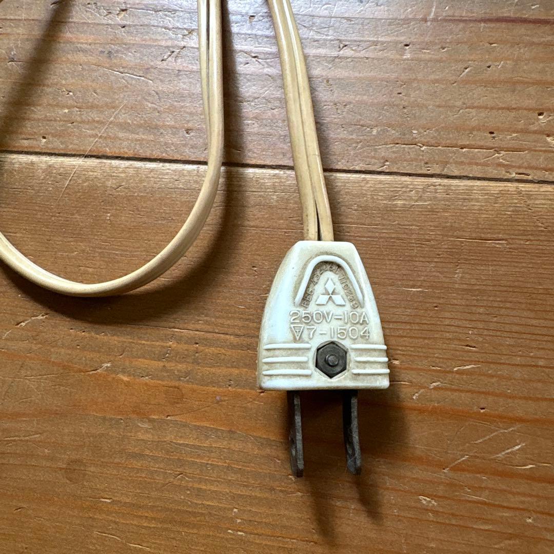 【MITSUBISHI】三菱電機 扇風機 昭和レトロ ホワイト 古道具ビンテージ