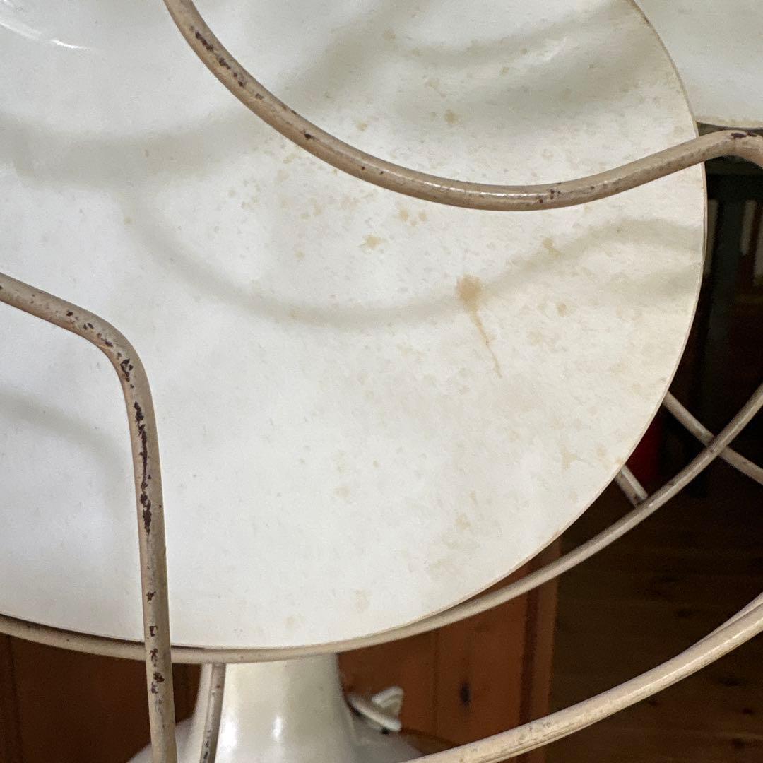 【MITSUBISHI】三菱電機 扇風機 昭和レトロ ホワイト 古道具ビンテージ