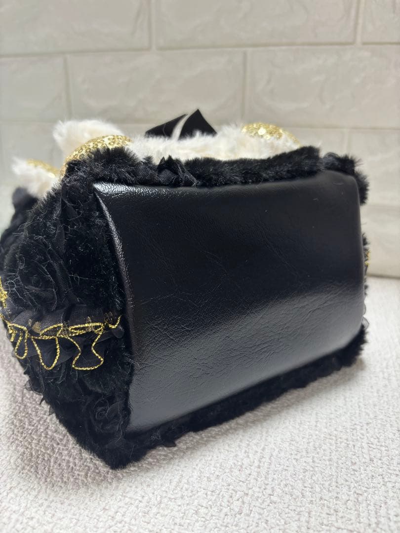 黒*こ様 コヤンイサムチョン　サイドファスナーバッグ　白うさぎちゃん　ヒョウ柄