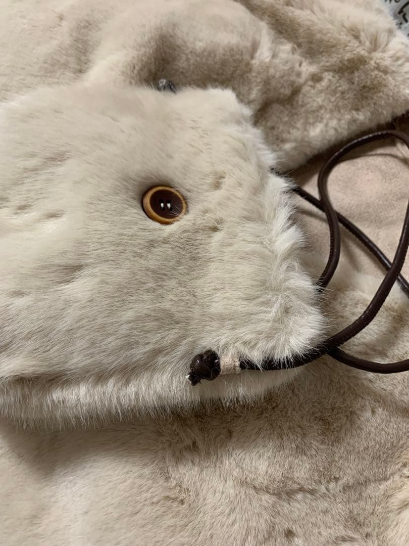 リュミエ lumier バッグ付エコファーノーカラーコート