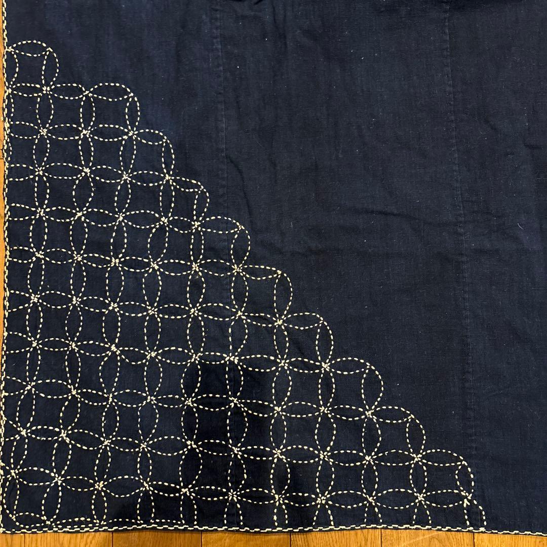 古布　藍染　刺し子　大風呂敷　5幅　約155✖️160