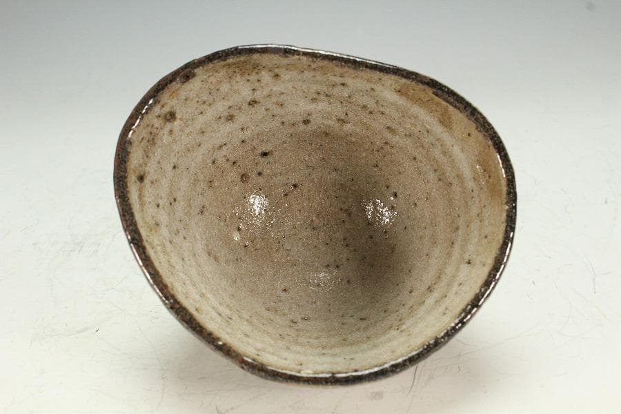 茶道具 古唐津 唐草の絵 沓茶碗 桂又三郎 書付(K-YC562)