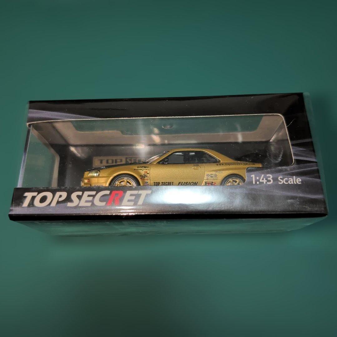 東京オートサロン限定　TOP SECRET　R34 GOLD 1/43