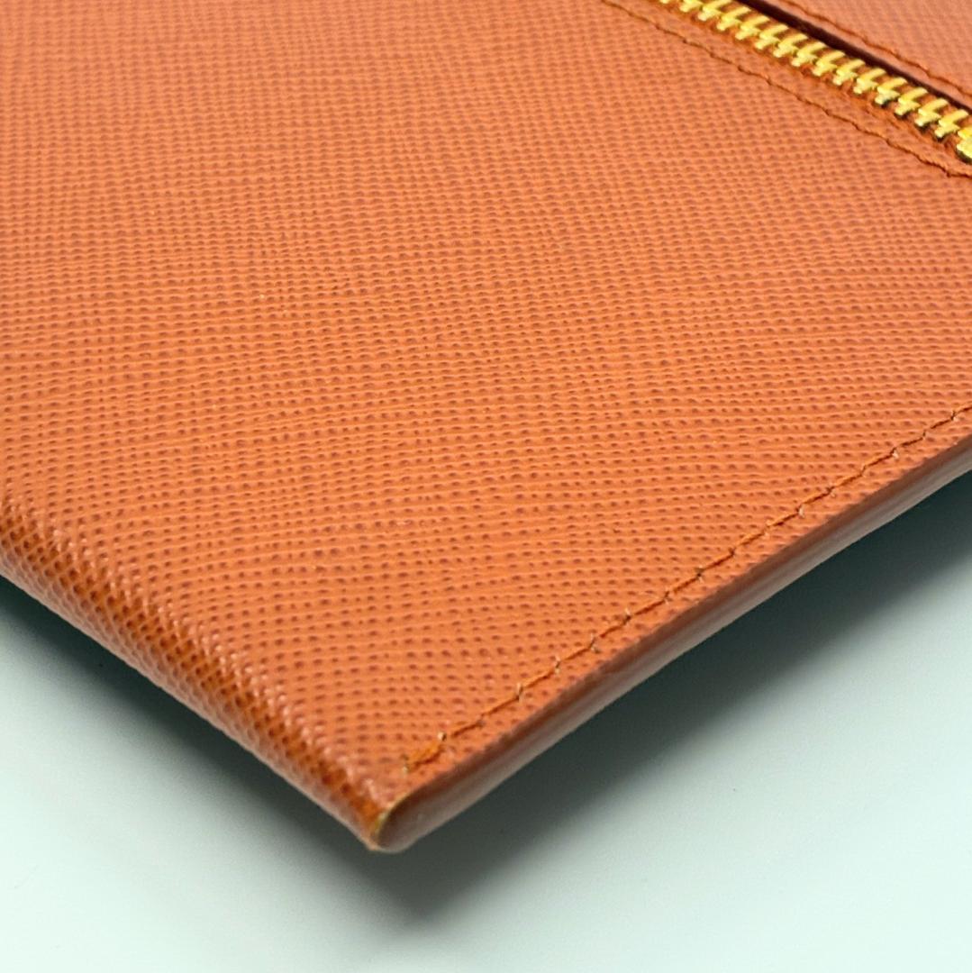 PRADA プラダ サフィアーノ レザー オレンジ 長財布 A1357A3