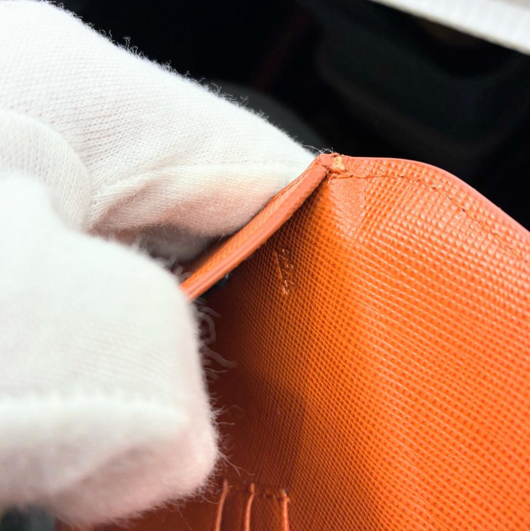 PRADA プラダ サフィアーノ レザー オレンジ 長財布 A1357A3