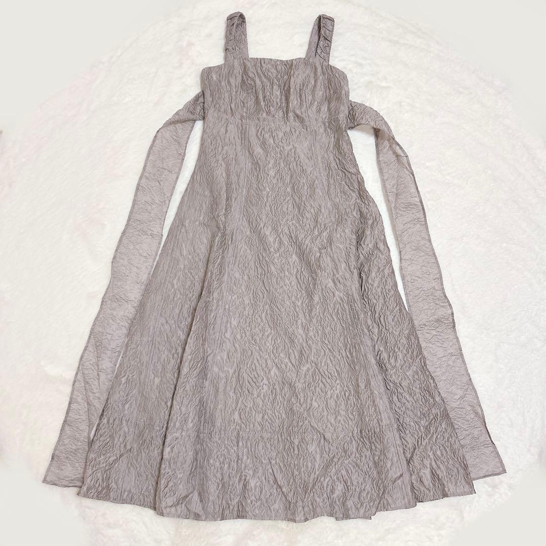 試着のみ／美品✨FRAY I.D ワイドストラップフレアワンピース モカ S