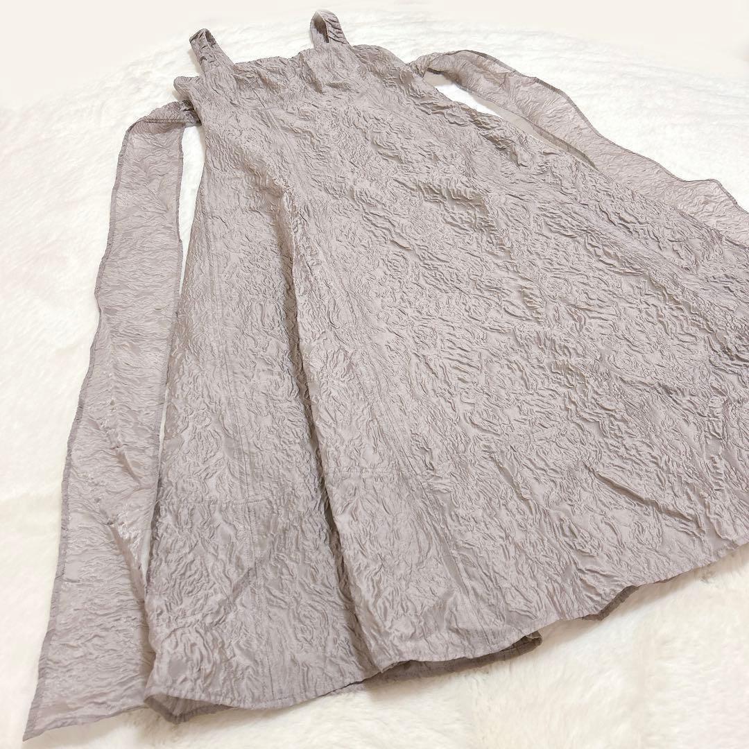 試着のみ／美品✨FRAY I.D ワイドストラップフレアワンピース モカ S