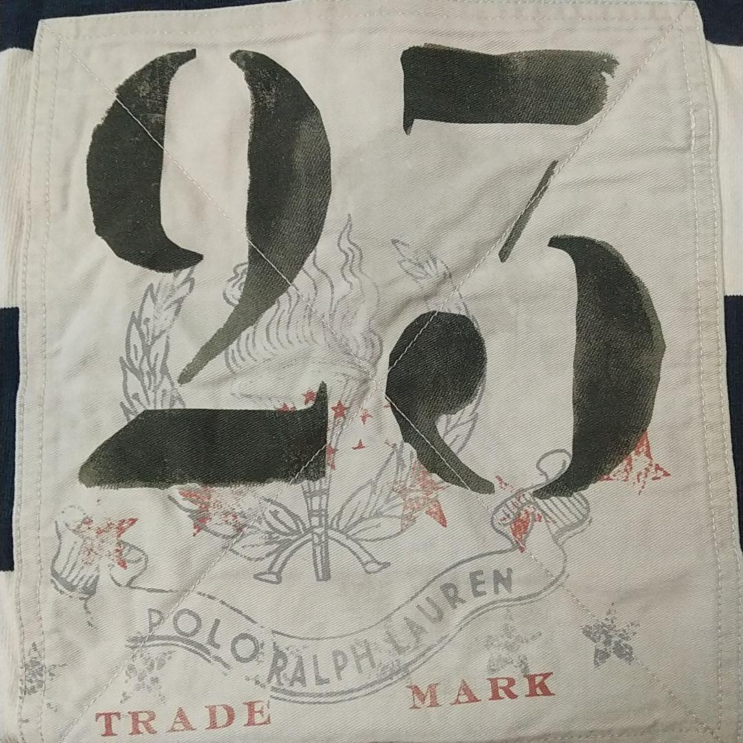 希少☆ポロバイラルフローレン 太ボーダー 刺繍 イギリス 襟切替 ラガーシャツ