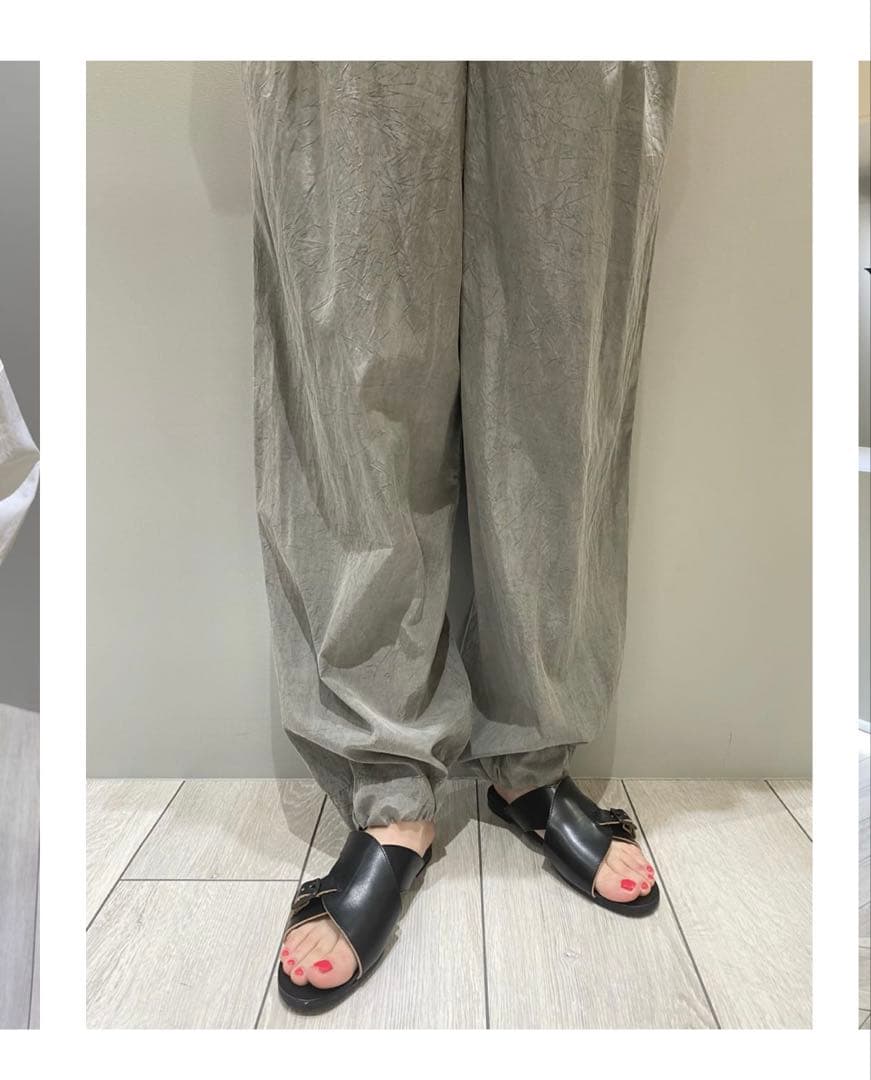 Y's ワイズ シワ加工パンツ　グレー　ヨウジヤマモト