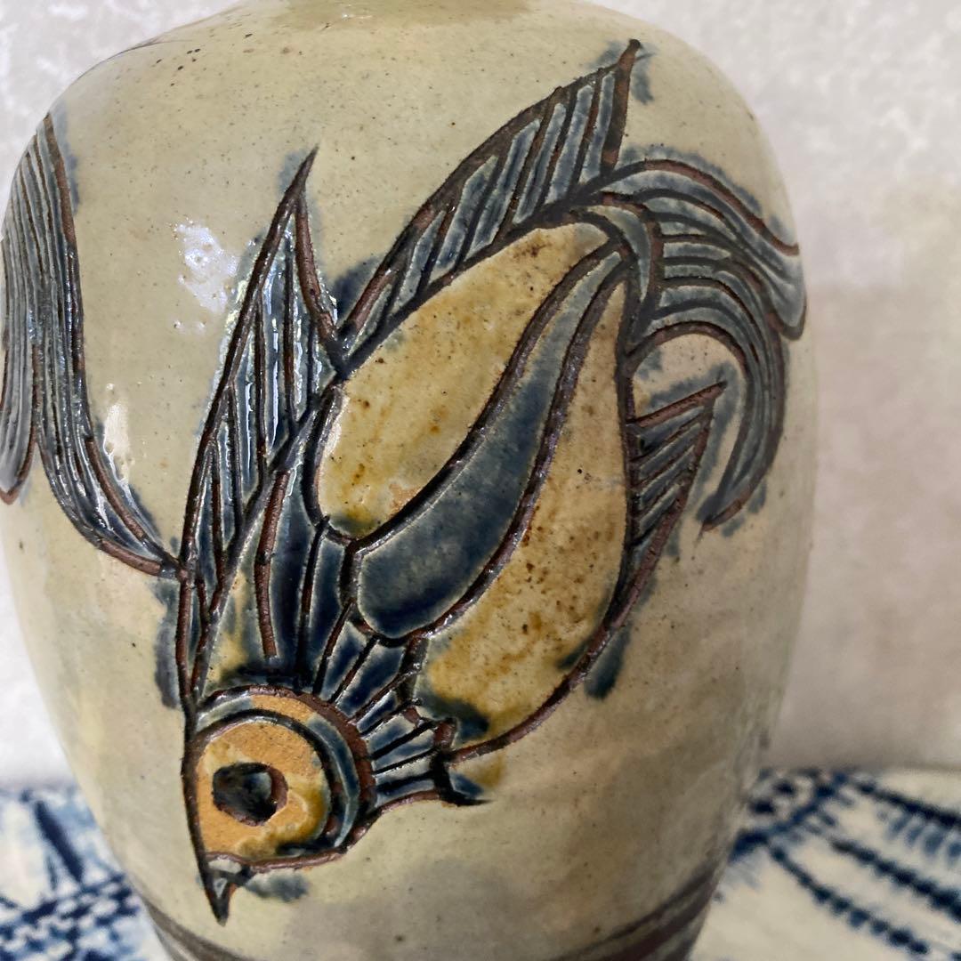 金城敏男　壺　人間国宝　金城次郎　琉球花瓶