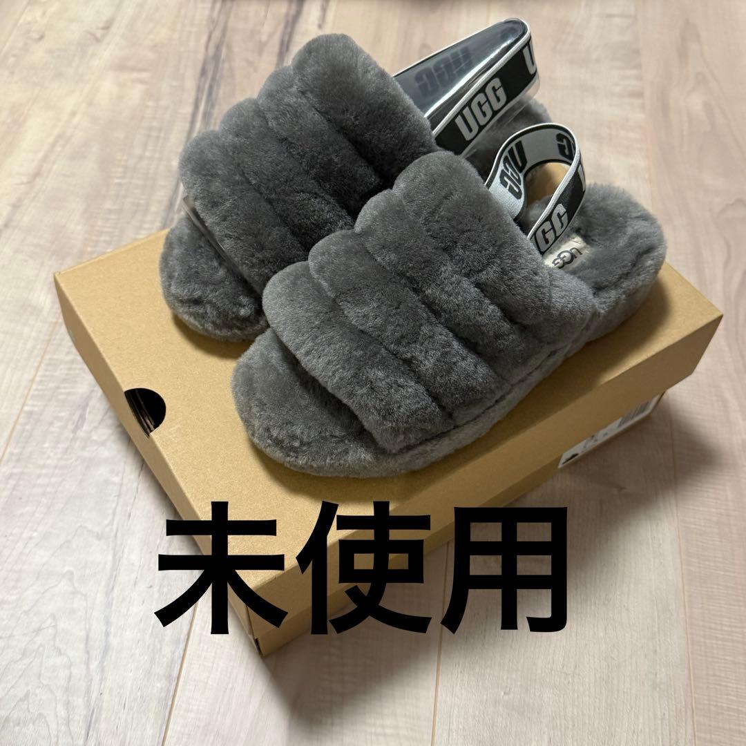 【未使用】UGG フラッフ イヤー スライド ファーサンダル 24cm