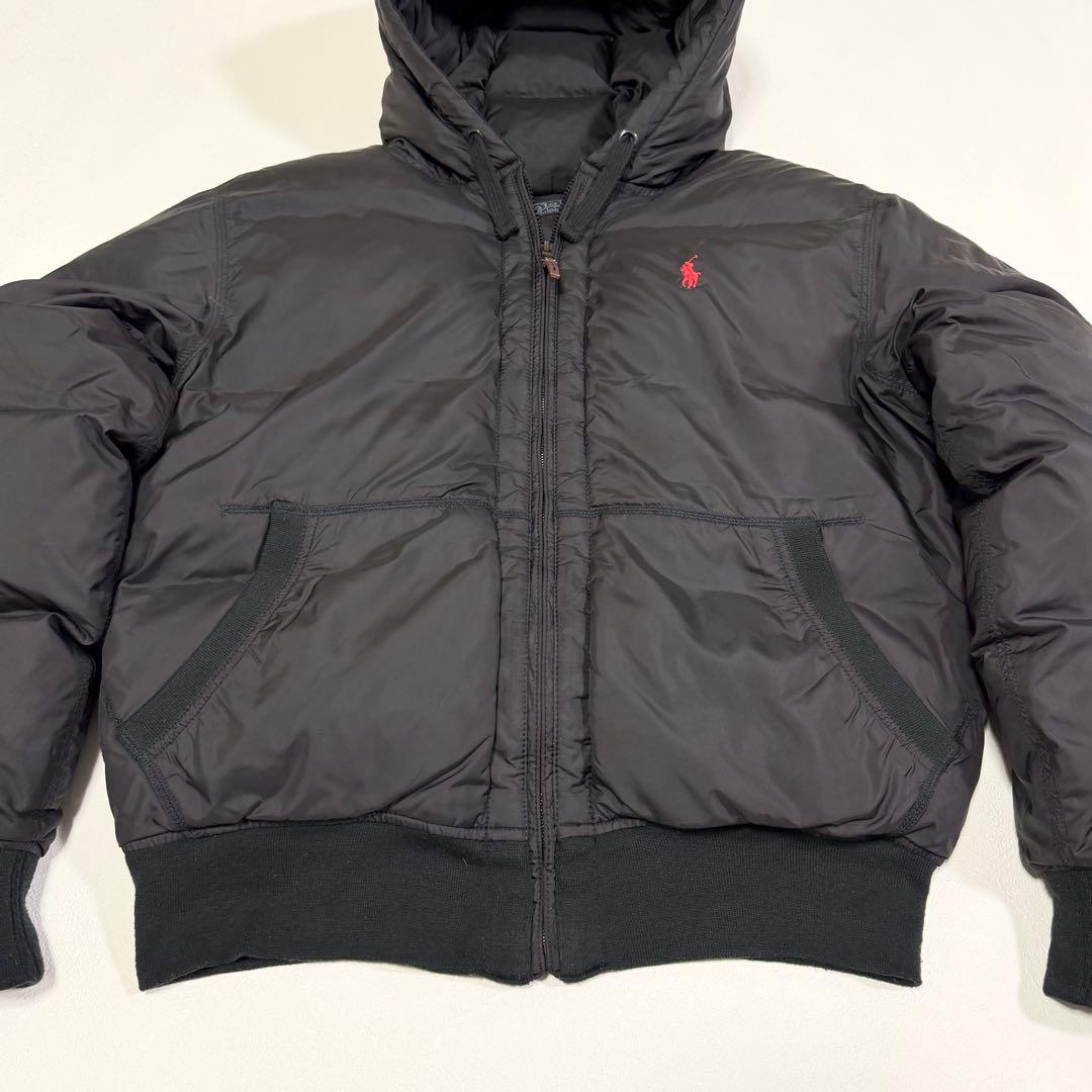 ポロラルフローレン ダウンジャケット ポニー アウター フード ブラック L