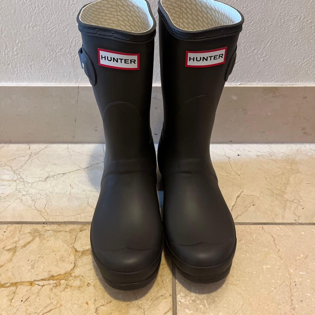 ハンター HUNTER オリジナルショート レインブーツ 長靴 レインシューズ茶