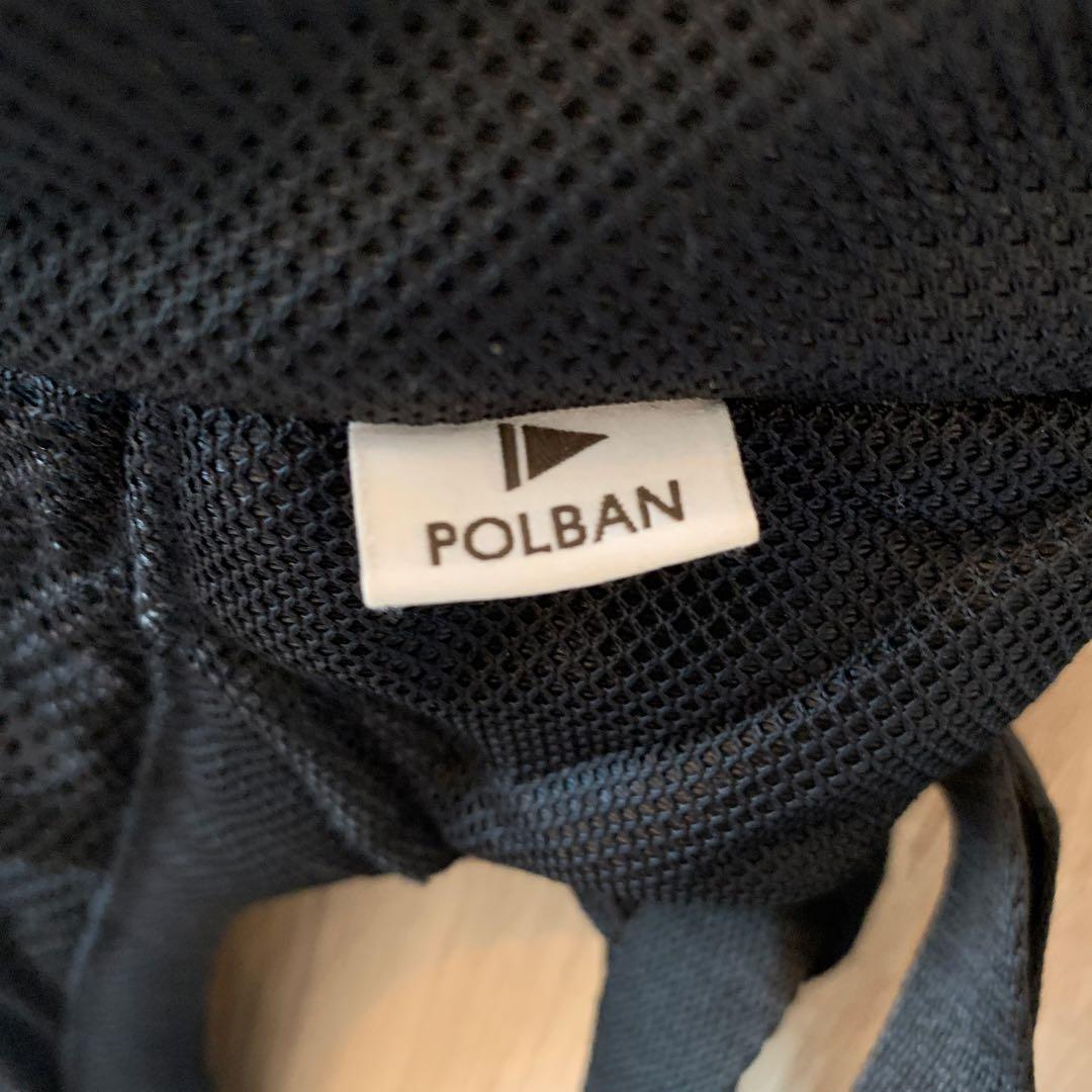 極美品 ダブルショルダー付き POLBAN ADVANCE ヒップシート 灰/黒