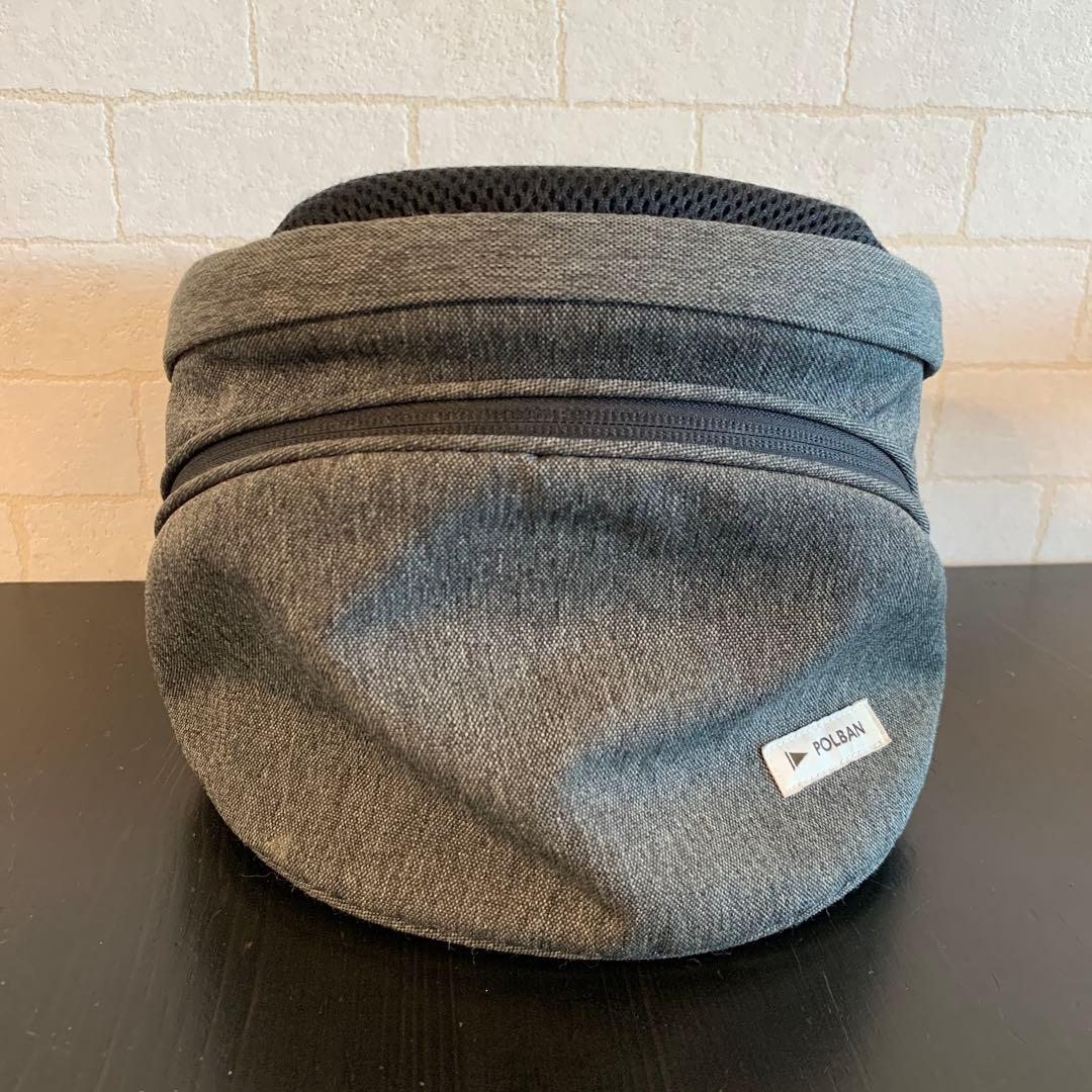極美品 ダブルショルダー付き POLBAN ADVANCE ヒップシート 灰/黒