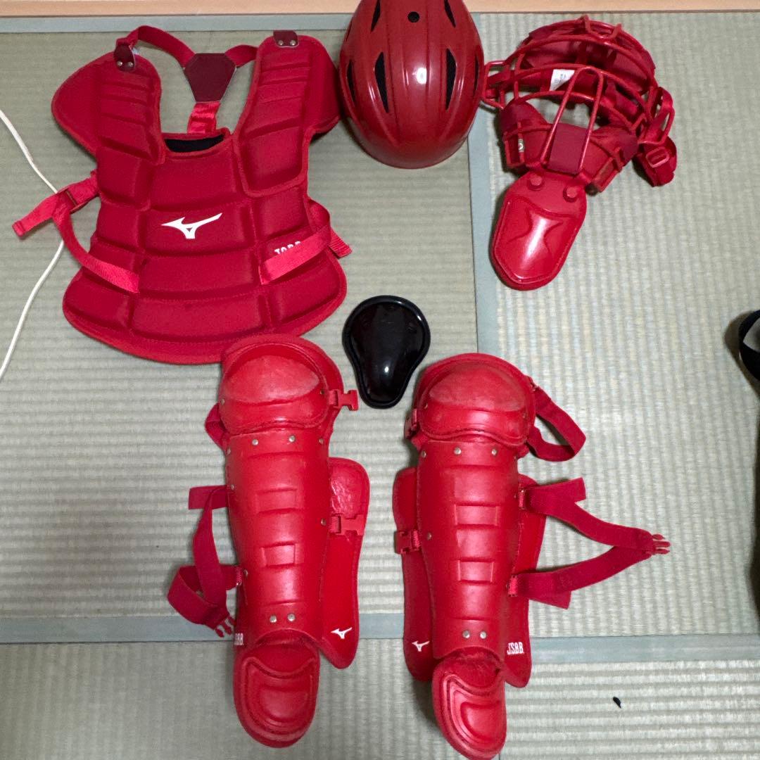 ミズノ MIZUNO 軟式少年用 キャッチャー 防具セット ブラック ケース付