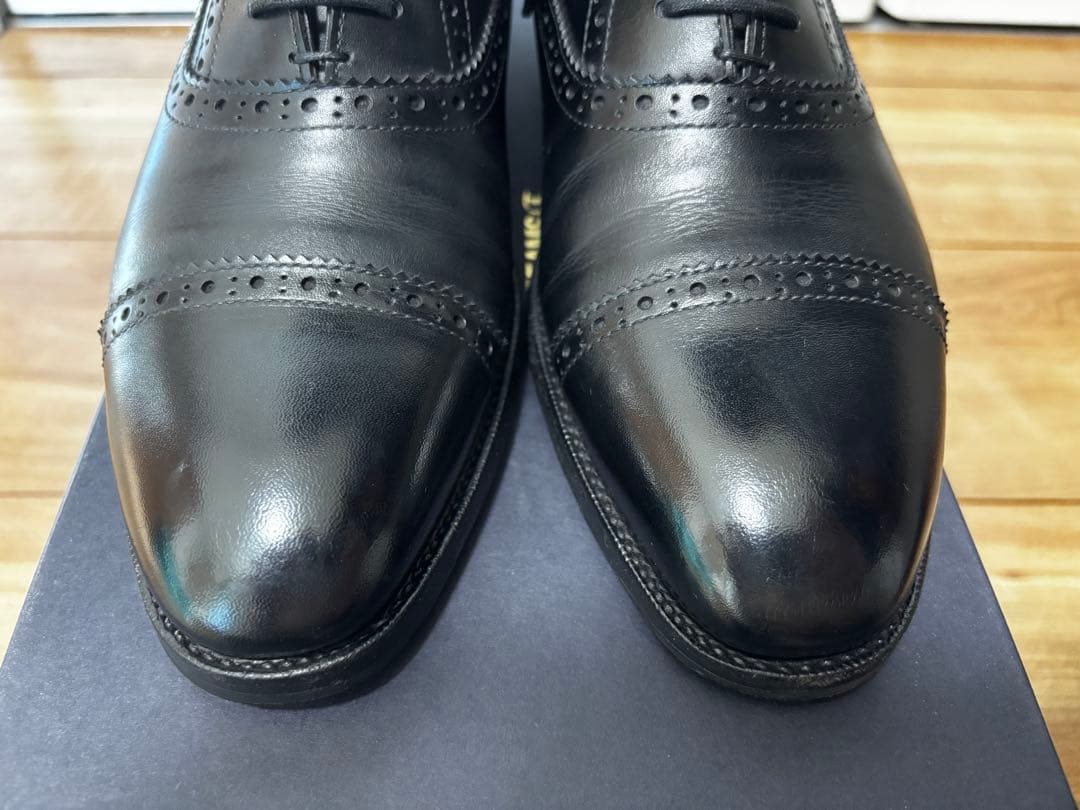 BEAMS F クォーターブローグ アノネイ　ボックスカーフ6.5 24.5cm