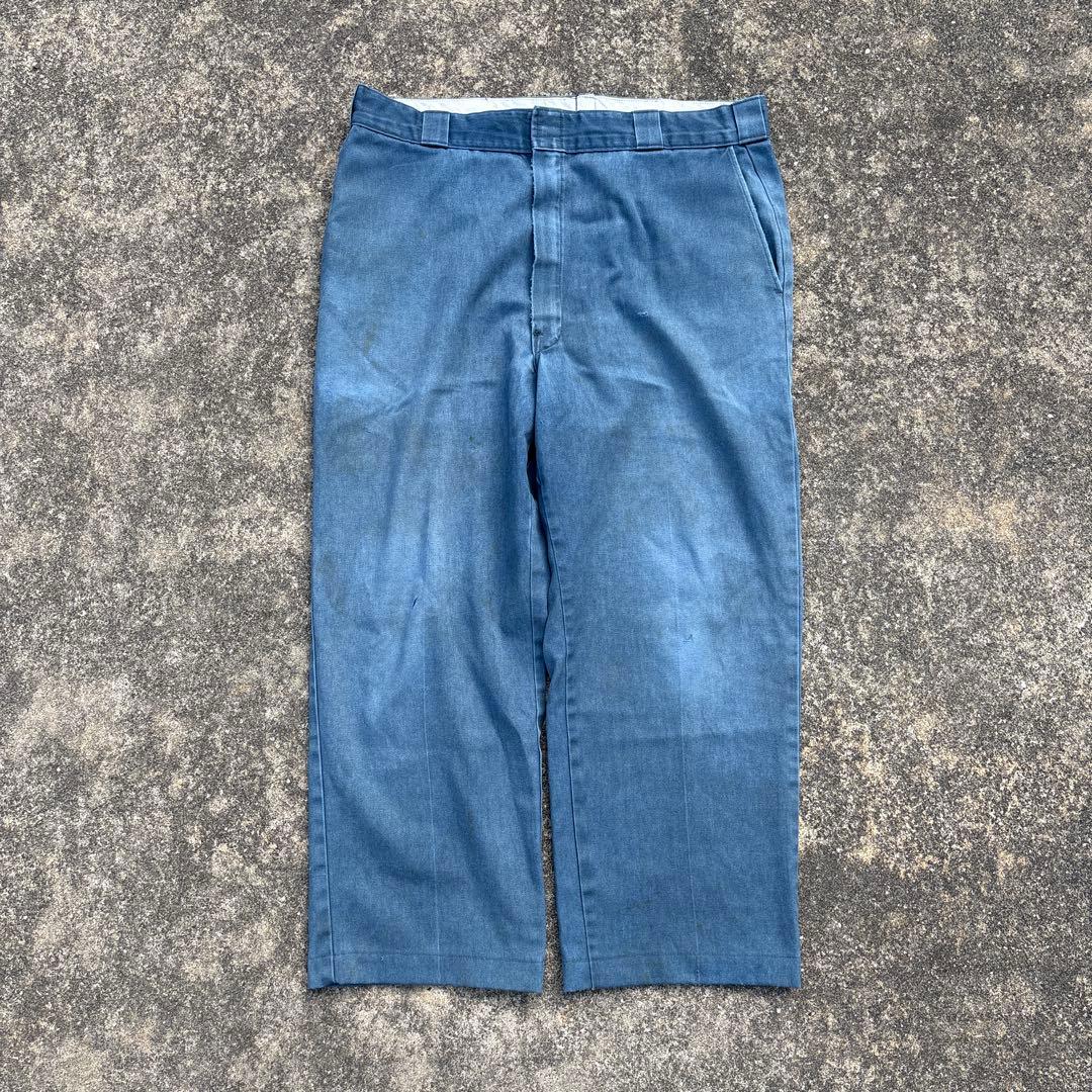 80s~ Dickies 874 USA製 チビタグ ネイビー フェード