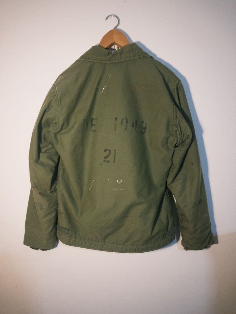 74年製　米軍実物 US.NAVY A-2 A2 デッキジャケット　ステンシル