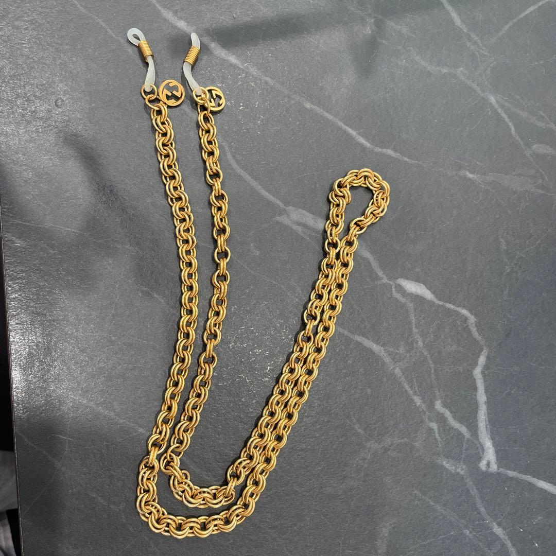 GUCCIゴールドメガネチェーン