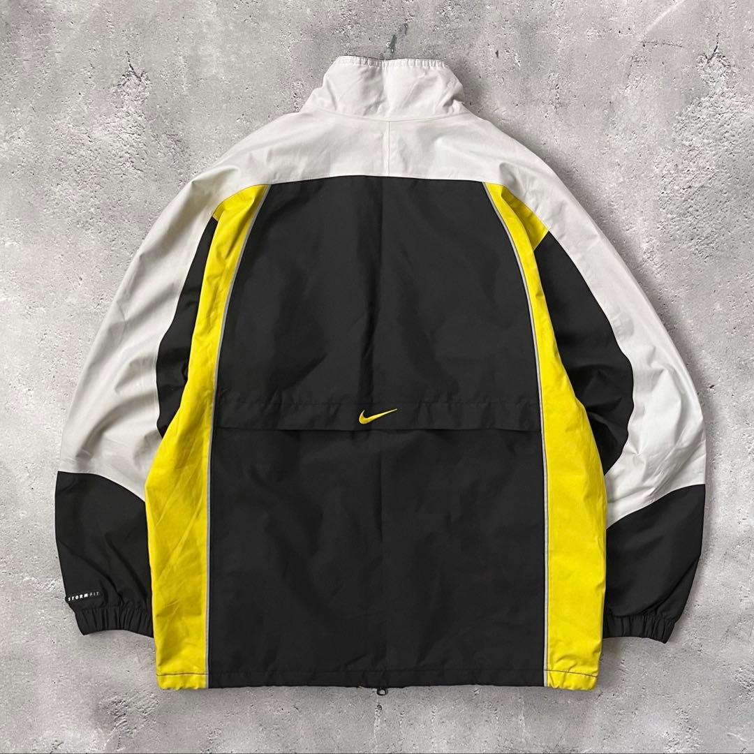 90s NIKE ナイロンジャケット 刺繍 ドローコード マルチカラー テック