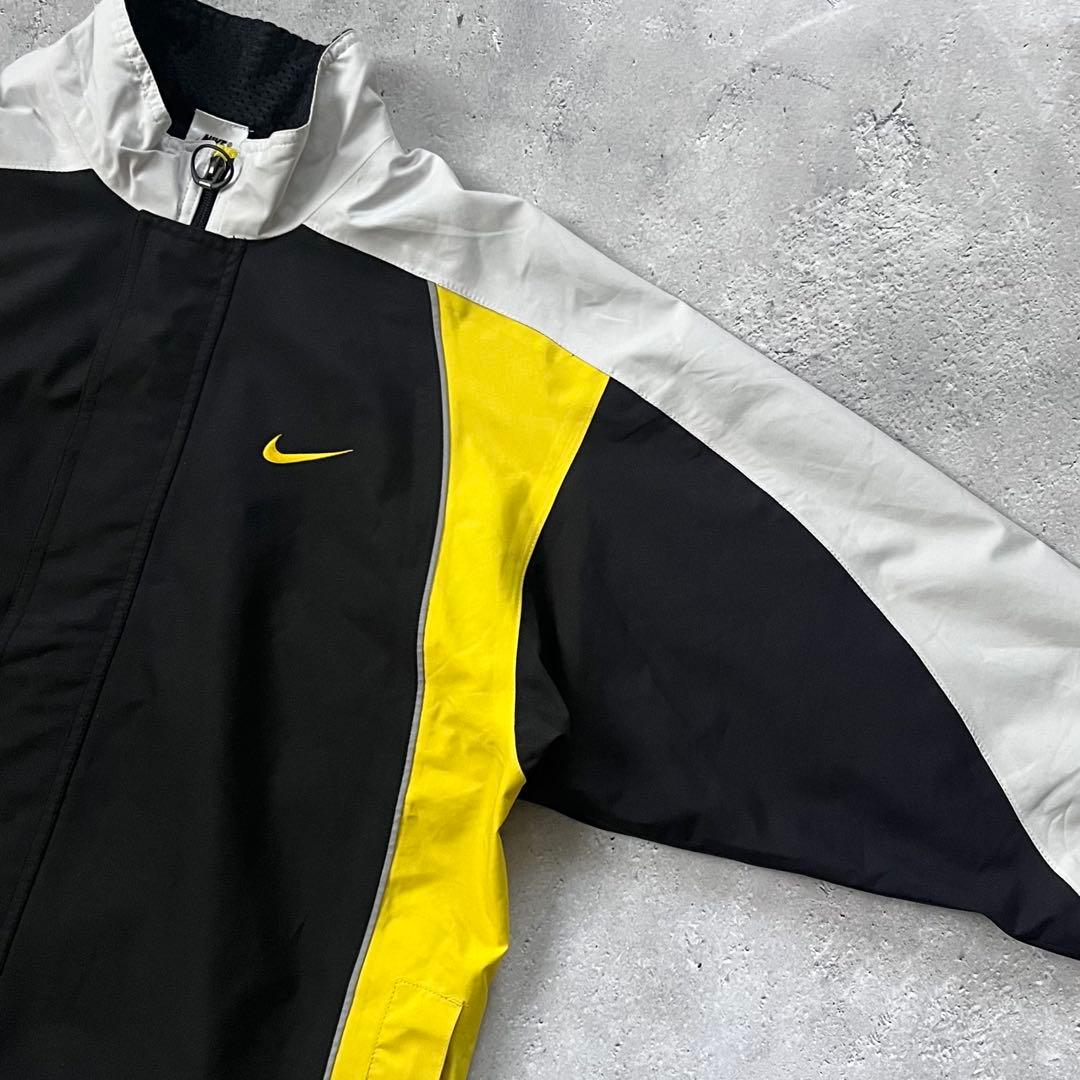90s NIKE ナイロンジャケット 刺繍 ドローコード マルチカラー テック