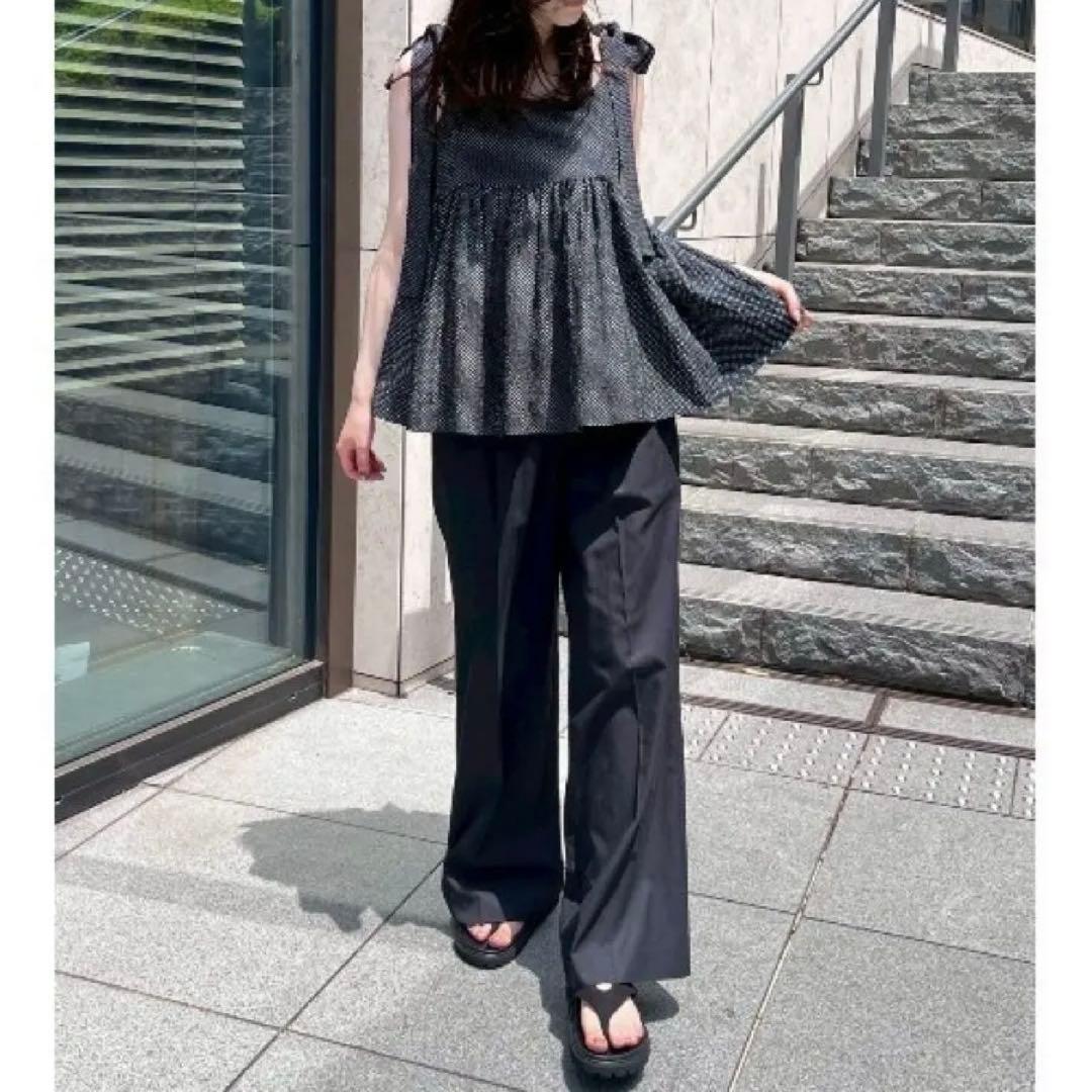 Mila Owen ミラオーウェン ペプラムブラウス×ワイドパンツSET UP
