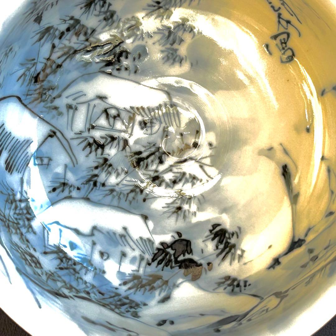 【未使用,美品】 清水焼き　鉢　小鉢 染付　アンティーク　5客揃い