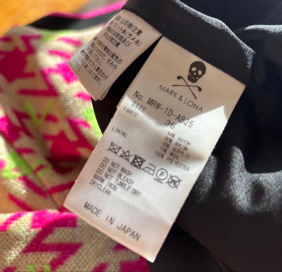 Mark&LONA ゴルフ セーターとスカートセット ピンク