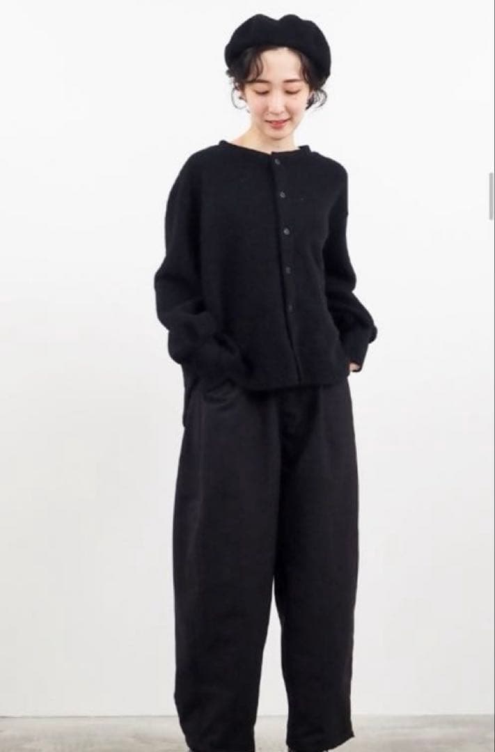 新品！NARU カツラギ裏起毛ノッポパンツ ブラック