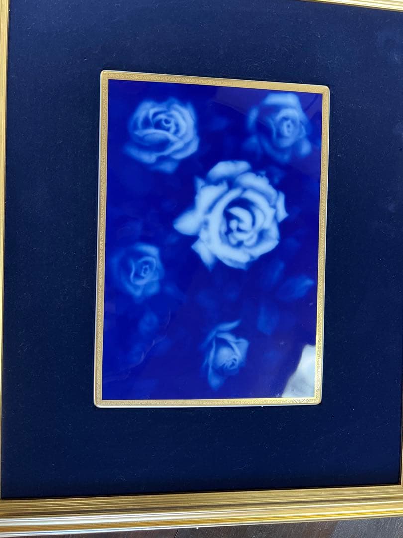 大倉陶園　陶額　ホワイトローズ